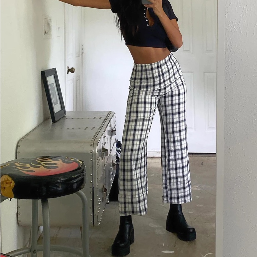 Princess Polly👑EUROS PANTS BLACK/WHITE